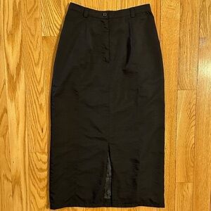 Jacqueline Riu High Waisted Midi Pencil Skirt Classic Black Sz 36- 24” waist
